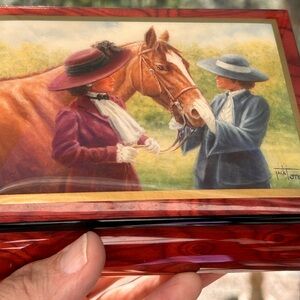 MUSIC BOX Italy Artist Jack Terry only 5000 issued horses friends